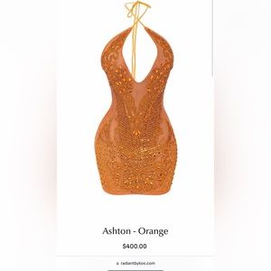 Orange Bodycon Formal Dress